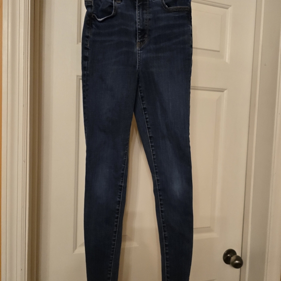 American Eagle Dark Blue 360 Nexfit Level Stretch Skinny Jeans Size 00 Junior - Picture 2 of 5
